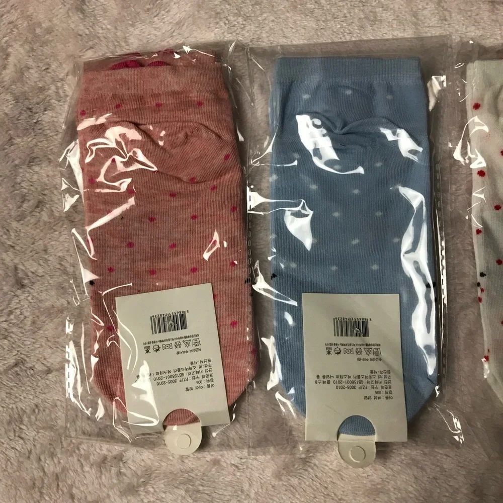 Sanrio Hello Kitty Heart Character Ankle No-Show Socks 3 Pair Pack One Size New